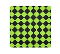 EtherSpher Buffalo Plaid Jaune Vert Noir Trousse de maquillage pour objectif d'appareil photo Tissu Portable Cosmétique Organisateur Wrap 21,7 x 21,7 Emballage pour articles de toilette, Motif