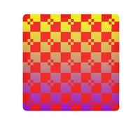 EtherSpher Buffalo Plaid Rouge Jaune Violet Dégradé Sac Cosmétique Voyage Objectif Appareil Photo Tissu Auto-adhésif Organisateur Wrap 21,7 x 21,7 Wrapper Wrap Maquillage pour Femme, Motif écossais