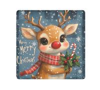 EtherSpher Buffalo Turquoise Plaid Merry Christmas Elk Flocon de Neige Sac de voyage Cosmétique de Voyage Objectif de Appareil Photo Chiffon Protecteur Organisateur de Toilette Voyage Wrap 55 x 55 cm