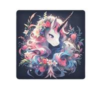 EtherSpher Cartoon Cute White Unicorn Travel Cosmetic Bag Camera Lens Cloth Self Make Up Organizers Wrap 21,7 x 21,7 Wrapper For Toiletries, Licornes blanches mignonnes, 21.7x21.7in