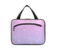 EtherSpher Childish Star Peach Purple Hanging Travel Makeup Bags Women with Hook Designer Cute Bags for Men for accessories must have cruises envase para perfume de L, Childish Star Peach Purple