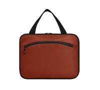 EtherSpher Cinnabar Trousse de toilette de voyage à suspendre avec crochet, trousse de maquillage compacte pour femme indispensable pour la randonnée, estuche para guardar maquillaje L, Rouge cinabre