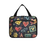 EtherSpher Conteneurs de voyage esthétiques à suspendre de style casino Pampa pour articles de toilette avec crochet, trousse de toilette mignonne à suspendre pour les voyages, les femmes, hôtel