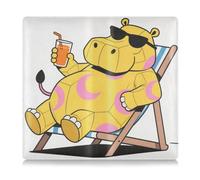 EtherSpher Cute Cool Summer Hippo Orange Cuir de qualité supérieure Porte-carte grise et assurance auto essentiels pour documents, cartes, permis