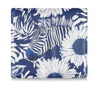 EtherSpher Daisy Royal Étui portefeuille en cuir de qualité supérieure pour carte d'identité, permis de conduire, cartes d'information clés de contact Bleu roi