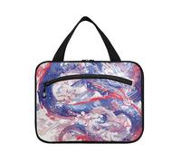 EtherSpher Dragon Fire 4th of July Independence Day Sacs de voyage à suspendre pour homme avec crochet, sac de soins de la peau unisexe pour croisière, voyage, hôtel, envase para parfum de L, Dragon