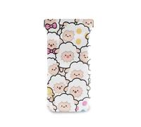 EtherSpher Étui portable en cuir synthétique pour lunettes Motif mouton Blanc