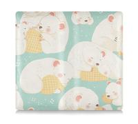 EtherSpher Étui portefeuille en cuir pour cartes d'immatriculation et d'assurance de voiture - Motif diable de Tasmanie endormi - Vert clair