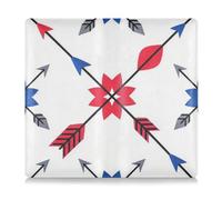 EtherSpher Étui portefeuille essentiel en cuir avec porte-cartes d'assurance pour cartes d'immatriculation et permis de conduire, Motif floral flèche Bleu, 1 size