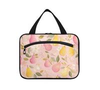 EtherSpher Fresh Peach Pears Sac de voyage rose à suspendre avec crochet, accessoires de créateur, trousse de maquillage pour le voyage doit travailler bolso de para mujer L, Pêche fraîche poires rose