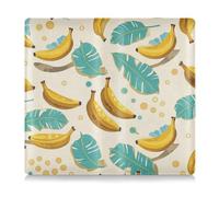 EtherSpher Fruit Banana Floral Leaf Yellow Cyan Pu Cuir Toursuit Voiture Immatriculation et Assurance Card Holder Truck Accessories for Cards, Essential Document, Driving License Vehicle Paperwork