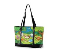 EtherSpher Fun Woods Music Concert Animal Essentials Sac fourre-tout d'ordinateur avec fermeture éclair en toile fourre-tout pour yoga avec bolsos secret para mujeres