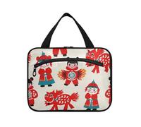 EtherSpher Grande trousse de toilette de voyage à suspendre avec crochet, sac de soins de la peau portable pour voyageur salle de bain bolso de maquillaje para mujer L, Art découpé sur papier de