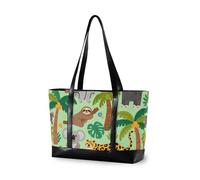 EtherSpher Green Woods Animal Tree Sac tendance pour ordinateur portable avec fermeture éclair Sac fourre-tout de travail pour le yoga avec tablette cartera para laptop de mujer