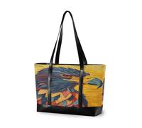 EtherSpher Happy Bird Head Close-up Texture Art Sac d'ordinateur portable moderne pour femme avec fermeture éclair structurée fourre-tout pour vol avec cartera para laptop de mujer