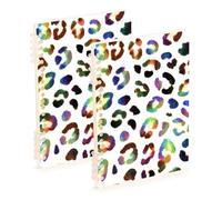 EtherSpher Lot de 2 cahiers lignés fluo à pois africains format A5 21,1 x 14,5 cm - Carnet à spirale robuste - 60 feuilles pour l'école et le bureau