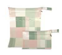 EtherSpher Lot de 2 sacs à langer carrés anti-désordre pour maillot de bain avec poignées pour couches de bébé, voyage