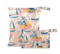 EtherSpher Lot de 2 sacs de maillot de bain rectangulaires réutilisables avec poignées pour yoga, voyage