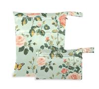 EtherSpher Lot de 2 sacs de sport lavables avec poignées pour le bain et le bain Vert pastel