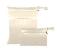 EtherSpher Lot de 2 sacs imperméables et secs pour tire-lait Beige avec poignées pour couches de bébé, yoga