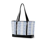 EtherSpher Lovely Blue Gray Love Plaid chic 14 pouces sac pour ordinateur portable avec fermeture éclair structuré fourre-tout pour l'université avec tablette estuche para ordinateur portable 14