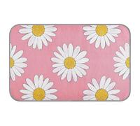 EtherSpher Lovely Daisy Floral Peach White Summer Pet Cooling Mat for Dogs Self Cooling Bed for Cats for Animals Outdoor Pet Camas frias para Perros M