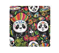 EtherSpher Mexico Cinco De Mayo Pandas - Pochettes de toilette de couleur vive - En tissu - Portable - 55 x 55 cm, Mexico Cinco De Mayo Pandas Couleurs vives, 21.7x21.7in