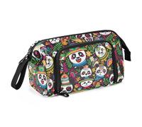 EtherSpher Mexico Cinco De Mayo Pandas Trousse à crayons de couleur vive de grande capacité pour fille Multifonction pour adolescente Preppy School Bolsa Para Lapices