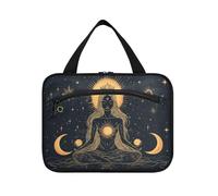 EtherSpher Muse Moon Godness Boho Gothic Hanging Travel Toitry with Hook Designer Unisex Makeup Bag for Women Travel Bolso para maquillaje de mujer L, muse moon godness boho gothique, Large