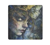 EtherSpher Mysterious Beauty Trousse de maquillage auto-adhésive en tissu pour femme 55 x 55 cm, Beauté mystérieuse, 21.7x21.7in