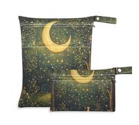 EtherSpher Night under Blue Stars Moon Lot de 2 sacs lavables pour le voyage des bébés avec poignées pour la piscine, le yoga