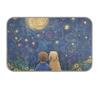 EtherSpher Night Under Blue Stars Moon Tapis de refroidissement pour animaux de compagnie auto-refroidissant pour chats pour chihuahua à l'extérieur Tapete non électrique rafraîchissant para mascotas