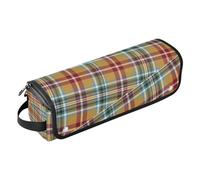 EtherSpher Organiseur 2 en 1 pour outils de cheveux et tapis résistant à la chaleur avec fermeture éclair étanche pour fer à friser, fer à lisser, sèche-cheveux plat, essentiel de voyage à carreaux