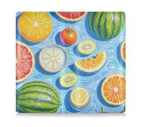 EtherSpher Peinture à l'huile avec fruits d'été colorés en cuir PU pour assurance de voiture et porte-carte d'immatriculation, étui portefeuille de voiture essentiel pour documents, cartes, permis
