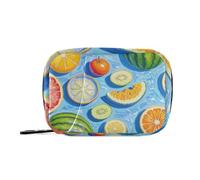 EtherSpher Peinture à l'huile avec fruits d'été colorés - Sac de voyage avec compartiments amovibles - Pratique - Pilulier de voyage pour sac à main