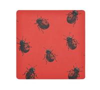 EtherSpher Pochette de toilette rouge Lady Bug rouge pour organiser des bijoux, 55 x 55 cm, Bordeaux Lady Bug rouge, 21.7x21.7in