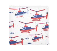 EtherSpher Pochettes de maquillage en tissu pour appareil photo, objectif et bijoux, 55 x 55 cm, rouge et bleu, pour femme, dessin animé rouge et bleu hélicoptère, 21.7x21.7in