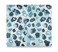 EtherSpher Porte-carte d'identité et d'assurance en cuir synthétique imprimé léopard bleu pour documents, cartes, permis, Imprimé léopard Bleu, 1 size