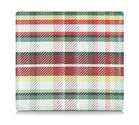 EtherSpher Porte-documents pour carte d'identité, permis de conduire, clés de contact en cuir synthétique, motif à carreaux rouges et verts, Plaid Merry Christmas rouge et vert, 1 size