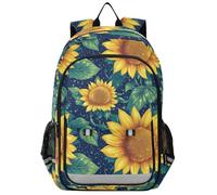 EtherSpher Sac à dos pour bouteille d'eau enfants 8-12 : sacs à livres modernes pour femmes dans des couleurs assorties - Fête des parents Beau tournesol jaune