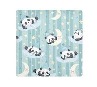 EtherSpher Sac de maquillage autocollant en tissu pour objectif d'appareil photo 55 x 55 cm, mignon dessin animé pandas lune bandes, 21.7x21.7in