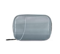 EtherSpher Sac de voyage dégradé bleu-gris avec compartiments détachables, organisateur de pilules de voyage pratique pour sac à main