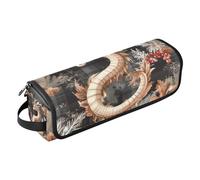 EtherSpher Sac de voyage pour outils de cheveux avec tapis résistant à la chaleur, étui de transport double couche pour fer plat, fer à lisser, fer à friser, dragon de mer à feuilles neutres, buffle,