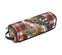 EtherSpher Sac de voyage pour outils de coiffure pour femme et tapis résistant à la chaleur, grand étui de voyage pour fer à lisser, fer à friser, buse commune colorée, flocons de neige à carreaux de