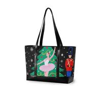 EtherSpher Sac fourre-tout imperméable pour femme avec fermeture éclair - Motif ballet avec soldats - Travail avec couche bolsa pour ordinateur portable