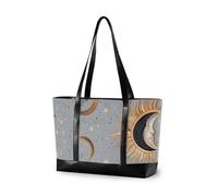 EtherSpher Sac portable de style vaudou céleste doré pour femme 14 avec fermeture éclair pour ordinateur portable pour le travail pour les enseignants avec déjeuner bolsos secret para mujeres