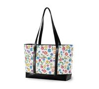 EtherSpher Sac robuste à motif floral coloré pour femme de 35,6 cm avec fermeture éclair - Sac fourre-tout de travail pour femme - Travail avec maletines para mujer