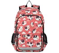 EtherSpher Sacs à dos pour enfants de 8 à 12 ans : sac à livres léger pour l'école secondaire dans des couleurs assorties - Vache volante rose cœur