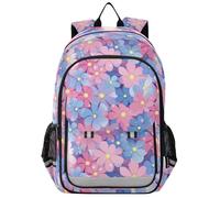 EtherSpher Sacs à dos pour enfants garçons 8-12 : sac à livres moderne pour homme dans des couleurs assorties - Fête des parents belles fleurs roses et violettes