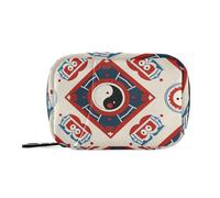 EtherSpher Sacs de médecine à motif bagua de la culture chinoise pour femmes avec compartiments amovibles Sac de voyage de médecine portable pour sac à main